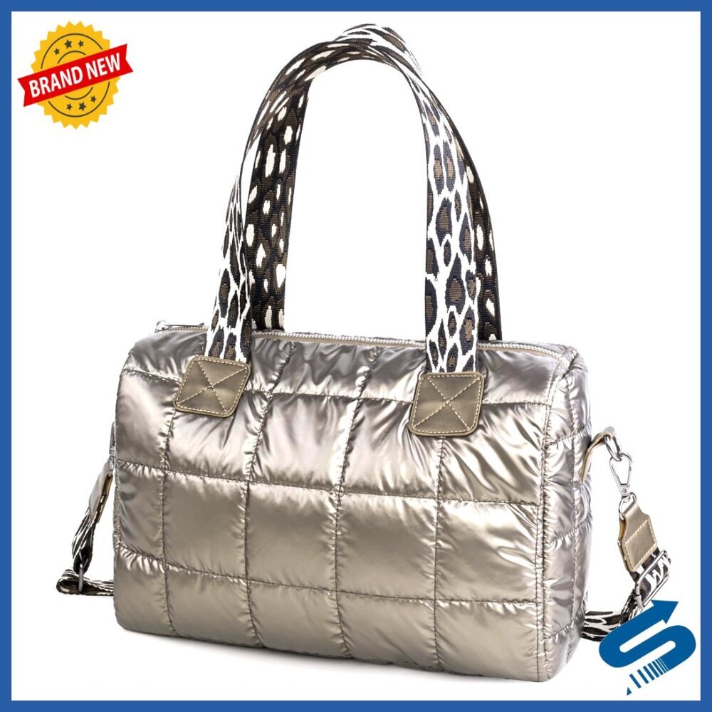 Quilted Crossbody Tote Puffer Shoulder Bag Lightweight Women's Daily Use